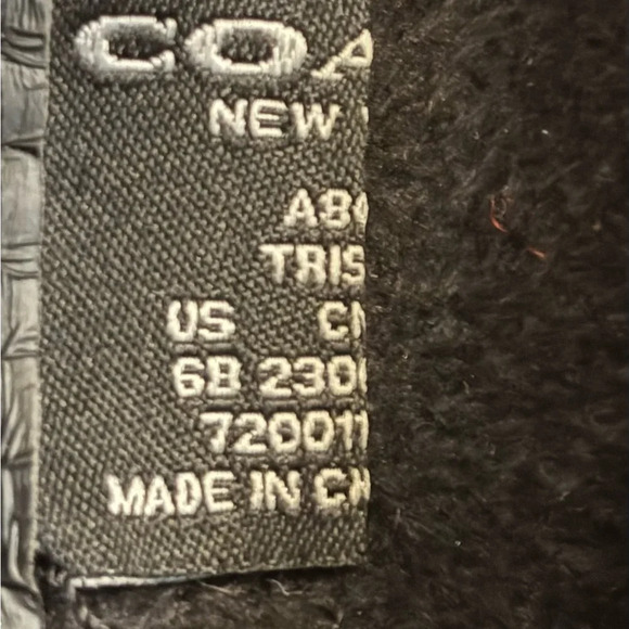 Coach Womens Tristee Mat Rubber Black Boots Lace Up Calf Fleece Lined size 6B‎ - Picture 5 of 10